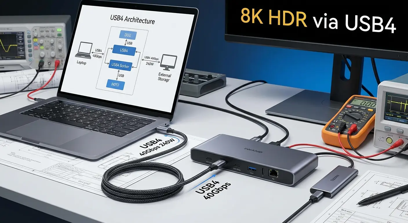 USB4 در دنیای واقعی: لپ‌تاپ‌ها، داک‌ها و کابل‌ها